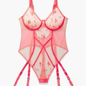 Savage fenty plus size 3x Pink Floral Embroidery